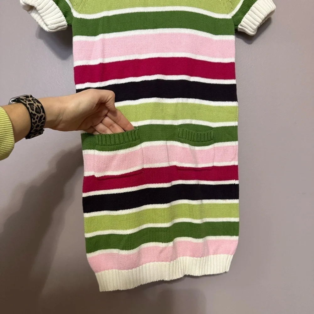 Gymboree Striped Knit Sweater Dress Bundle Girls Size 8 Short Sleeve Pockets